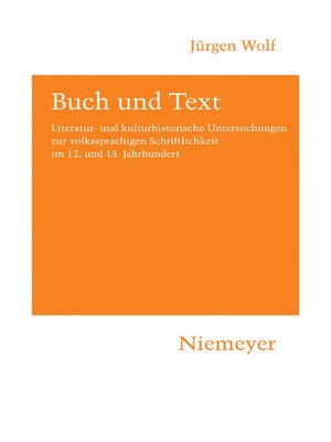 cover image of Buch und Text